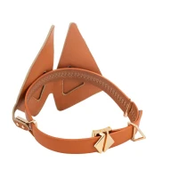 Маска на очі LOCKINK Vixen Blindfold, коричнева, натуральна шкіра, регульований обсяг — Переглянути зображення 4