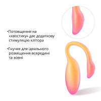 Смарт-виброяйцо Magic Motion Flamingo Max Orange 2 в 1: виброяйцо и тренажер Кегеля, 10 режимов — Просмотреть изображение 7