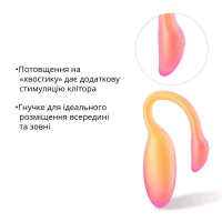 Смарт-віброяйце Magic Motion Flamingo Max Orange 2 в 1: віброяйце та тренажер Кегеля, 10 режимів — Переглянути зображення 7