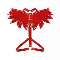 Жіноча портупея Art of Sex - Wings червона XS-M, екошкіра