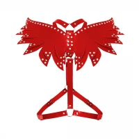 Жіноча портупея Art of Sex - Wings червона XS-M, екошкіра — Переглянути зображення 4