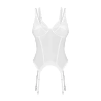 Корсет Obsessive Arrowel White corset L/XL, з підв’язками для панчіх — Просмотреть изображение 2