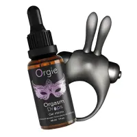 Набір Orgie Orgasmic Bunny: збуджувальні краплі та ерекційне віброкільце — Просмотреть изображение 2