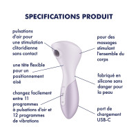 Вібромасажер Satisfyer Wand-erful з вакуумною кліторальною стимуляцією — Переглянути зображення 6