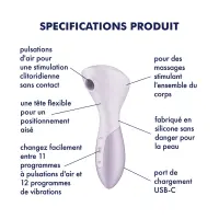 Вібромасажер Satisfyer Wand-erful з вакуумною кліторальною стимуляцією — Переглянути зображення 8