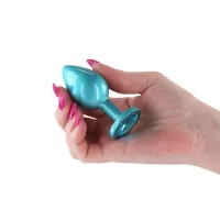 Анальна пробка NS Novelties Rear Assets - Iridescent Teal - Medium - Teal — Переглянути зображення 2