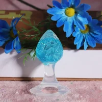 Анальная пробка Liebe Seele Heart-shaped Crystal Anal Plug - Blue Medium — Просмотреть изображение 5