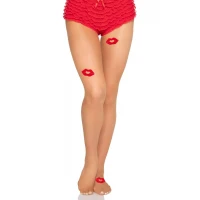 Колготки Leg Avenue Spandex Tights with Kisses One Size — Переглянути зображення 1
