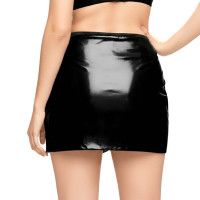 Лакированная сексуальная юбка Art of Sex - Malibu, цвет черный, XS-M