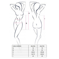 Сорочка приталена з відкритою спиною Passion LENA CHEMISE 4XL/5XL, red, трусики