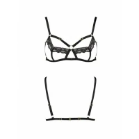 Бюстгальтер-стрепи з мереживом Passion Exclusive SOLON BRA S/M, black — Просмотреть изображение 5