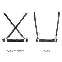 Портупея Bijoux Indiscrets MAZE - X Harness Black, екошкіра — Переглянути зображення 2