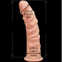 Фаллоимитатор Doc Johnson The D - Ragin D - 8 Inch Without Balls - ULTRASKYN, диаметр 5,1см