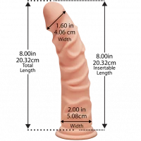 Фалоімітатор Doc Johnson The D - Ragin D - 8 Inch Without Balls - ULTRASKYN, діаметр 5,1 см — Переглянути зображення 2