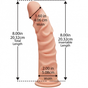 Фалоімітатор Doc Johnson The D - Ragin D - 8 Inch Without Balls - ULTRASKYN, діаметр 5,1 см