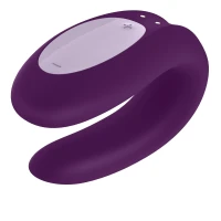Смарт-вібратор для пар Satisfyer Double Joy Violet із широким кліторальним стимулятором — Просмотреть изображение 4