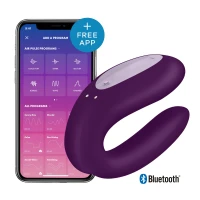 Смарт-вібратор для пар Satisfyer Double Joy Violet із широким кліторальним стимулятором — Просмотреть изображение 1