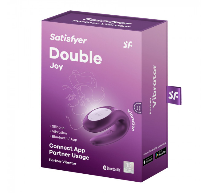 Смарт-вібратор для пар Satisfyer Double Joy Violet із широким кліторальним стимулятором