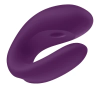 Смарт-вібратор для пар Satisfyer Double Joy Violet із широким кліторальним стимулятором — Просмотреть изображение 5