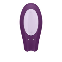 Смарт-вибратор для пар Satisfyer Double Joy Violet с широким клиторальным стимулятором