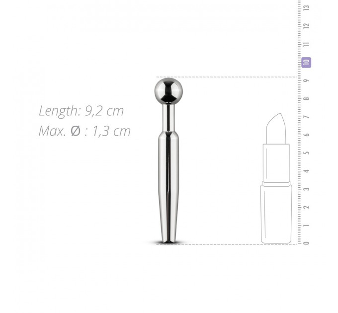 Порожнинний уретральний стимулятор Sinner Gear Unbendable – Hollow Penis Plug, довж.7,5см, діам.12мм