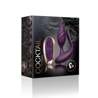 Анально-вагінальний вібратор для пар Rocks Off Cocktail Purple, пульт ДК — Переглянути зображення 6