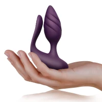 Анально-вагінальний вібратор для пар Rocks Off Cocktail Purple, пульт ДК — Переглянути зображення 4
