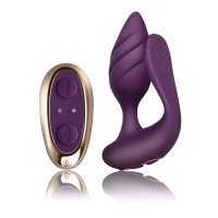 Анально-вагінальний вібратор для пар Rocks Off Cocktail Purple, пульт ДК — Переглянути зображення 1