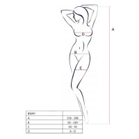 Бодистокинг в очень крупную сетку Passion BS091 red, с доступом