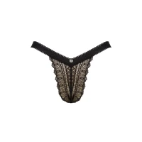 Мереживні трусики із заниженою талією Obsessive Estiqua panties XS/S, black — Переглянути зображення 5