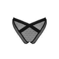 Мереживні трусики із заниженою талією Obsessive Estiqua panties XS/S, black — Переглянути зображення 6