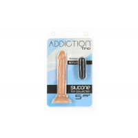 Фалоімітатор ADDICTION Tino 5.25″ Silicone Dildo, присоска, діаметр 1,9 см, віброкуля в подарунок — Переглянути зображення 5