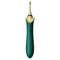 Мультифункціональний вібратор Zalo — Bess 2 Turquoise Green, 4 насадки, підігрів — Переглянути зображення 8