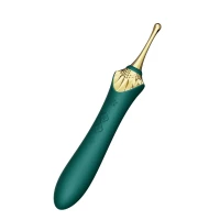 Мультифункціональний вібратор Zalo — Bess 2 Turquoise Green, 4 насадки, підігрів — Переглянути зображення 3