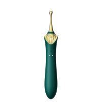 Мультифункціональний вібратор Zalo — Bess 2 Turquoise Green, 4 насадки, підігрів — Переглянути зображення 10