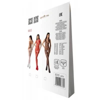 Бодістокінг з плетінням на животику Passion BS100 One Size, white, декоративний шов, з доступом — Переглянути зображення 7