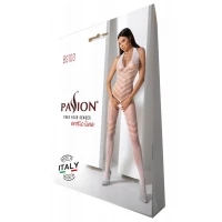Бодістокінг з плетінням на животику Passion BS100 One Size, white, декоративний шов, з доступом — Переглянути зображення 6