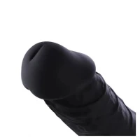 Фалоімітатор для секс-машин Hismith 8.3″ Silicone Dildo Black, система KlicLok, гнучкий стрижень — Просмотреть изображение 6