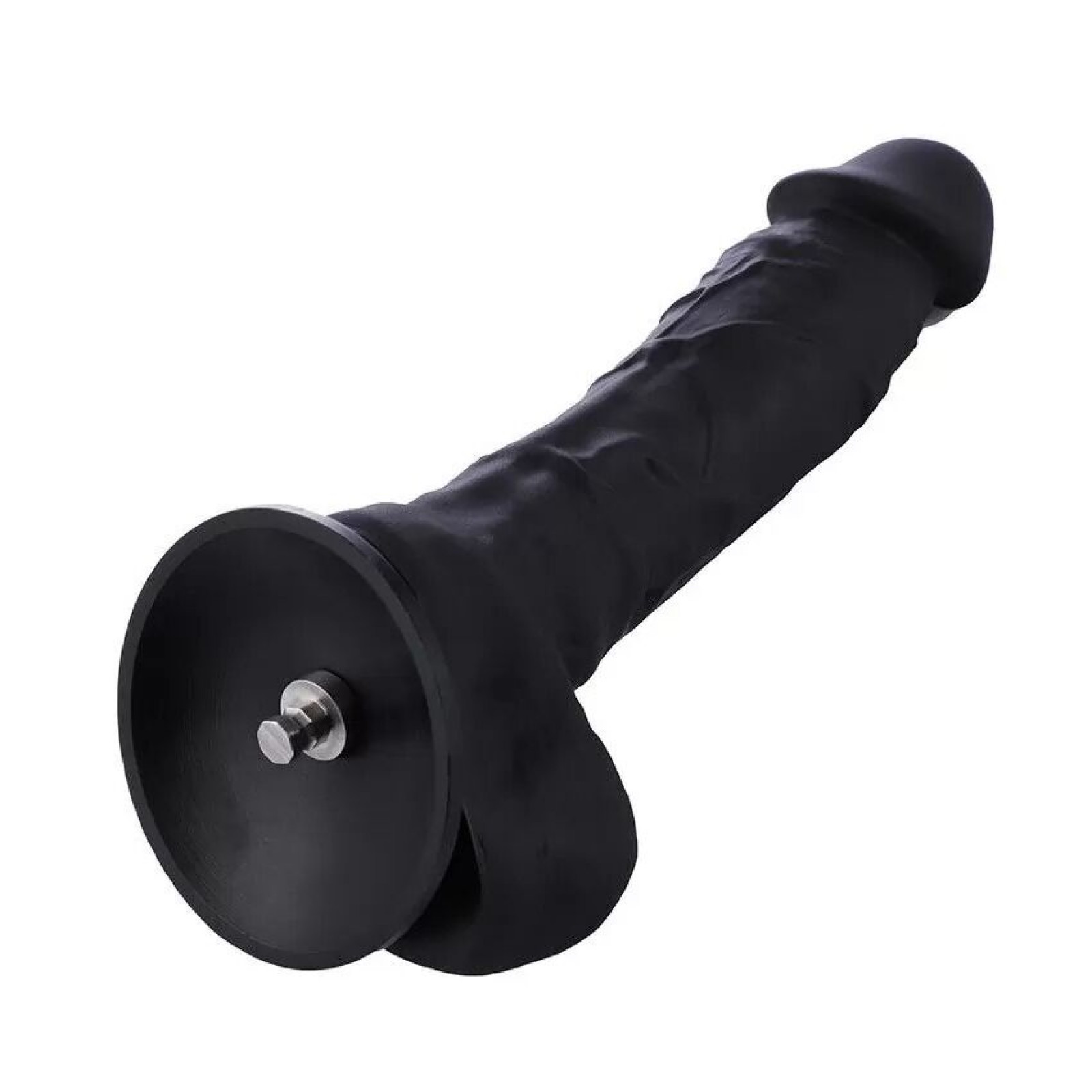 Фалоімітатор для секс-машин Hismith 8.3″ Silicone Dildo Black, система KlicLok, гнучкий стрижень
