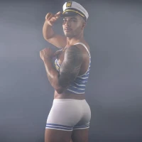 Еротичний костюм моряка JSY «Милашка Нік» One Size, топ, шорти, кепка — Переглянути зображення 5