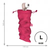 Мішечок для секс-іграшок Satisfyer Treasure Bag L, рожевий, на шнурку — Переглянути зображення 1