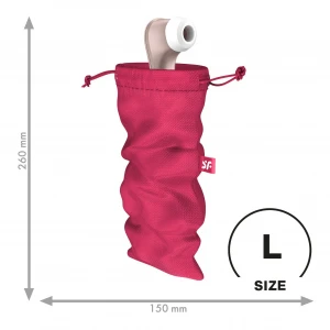Мішечок для секс-іграшок Satisfyer Treasure Bag L, рожевий, на шнурку