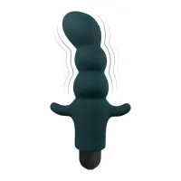 Анальний вібростимулятор Wooomy Buddy, темно-зелений, гнучкий, 10 режимів вібрації, знімна віброкуля — Переглянути зображення 1