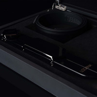 Регульована шльопалка LOCKINK Adjustable Slapper for Impact Play, чорна, натуральна шкіра — Переглянути зображення 7