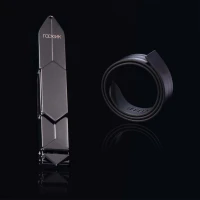 Регульована шльопалка LOCKINK Adjustable Slapper for Impact Play, чорна, натуральна шкіра — Переглянути зображення 4