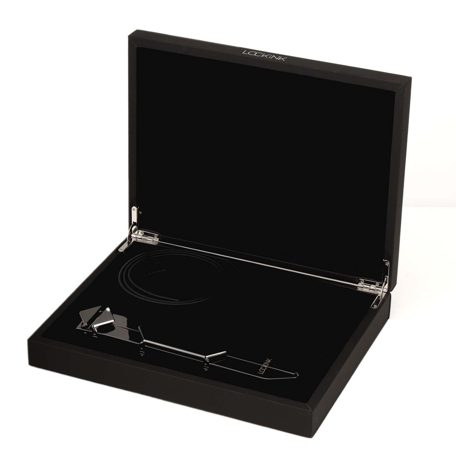 Регульована шльопалка LOCKINK Adjustable Slapper for Impact Play, чорна, натуральна шкіра