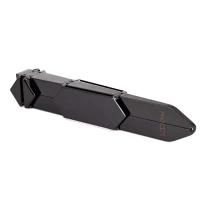 Регульована шльопалка LOCKINK Adjustable Slapper for Impact Play, чорна, натуральна шкіра — Переглянути зображення 8