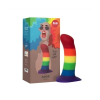 Фалоімітатор Fun Factory AMOR, райдужний, довжина 14,6 см, діаметр 3,7 см, вигнутий — Переглянути зображення 6