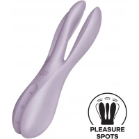 Кліторальний вібратор Satisfyer Threesome 2 Violet, 3 гнучкі пальчики, 3 мотори — Переглянути зображення 1