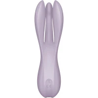 Кліторальний вібратор Satisfyer Threesome 2 Violet, 3 гнучкі пальчики, 3 мотори — Переглянути зображення 5